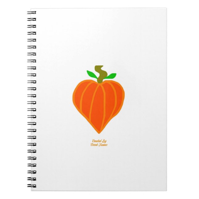Pumpkin Heart Spiral Photo Notebook (Front)