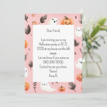 Pumpkin Helloween invitation