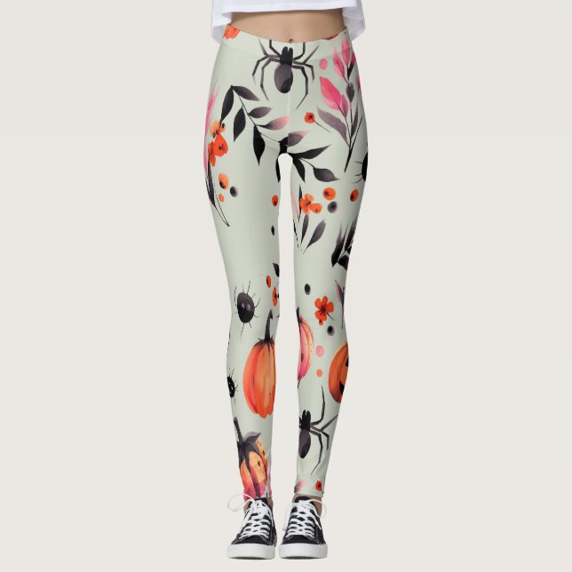 Pumpkin Helloween Leggings (Front)