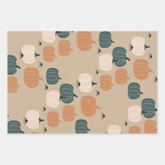 Pumpkin Helloween Wrapping Paper Sheet