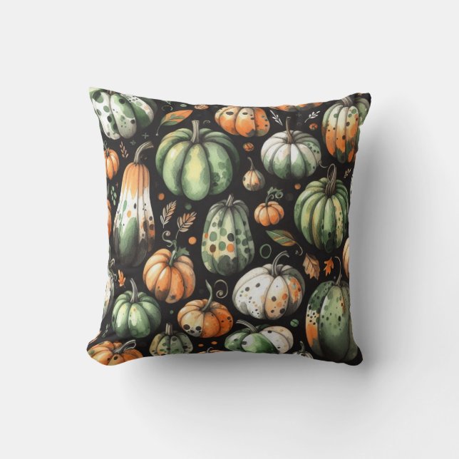 Pumpkin Helloween Wrapping Paper Sheets Cushion (Front)