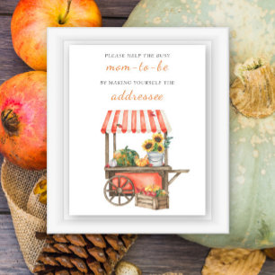 Pumpkin - Help the Busy Mum-to-Be Addressee Poster