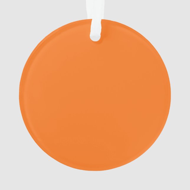 Pumpkin hex code FF7518 Ornament (Back)