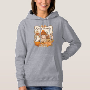 Pumpkin-highland Cow Ghost Halloween Hoodie