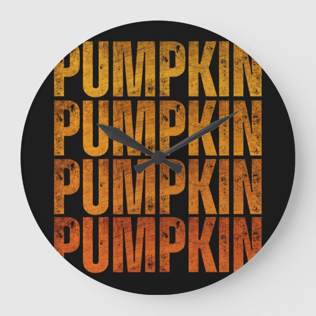 PUMPKIN HOLIDAY GIFT LARGE CLOCK (Front)