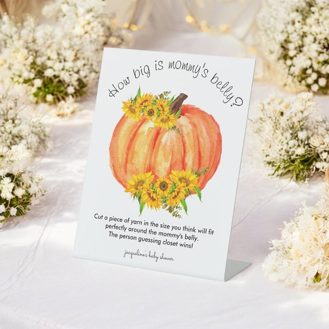 Pumpkin How Big is Mummy's Belly Game  Pedestal Sign (Creator Uploaded)