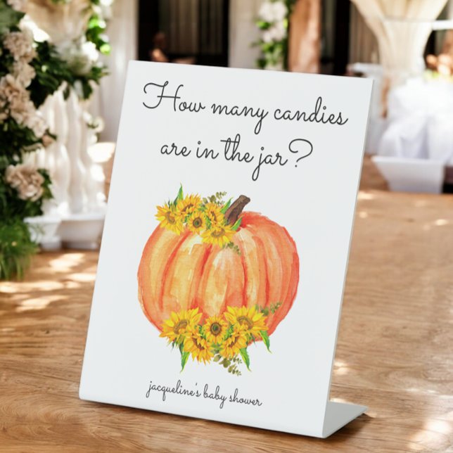 Pumpkin How Many Candies in the jar  Pedestal Sign (Creator Uploaded)