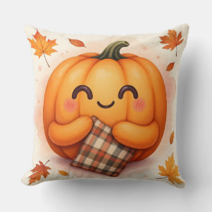 Pumpkin Hug-a-Pillow Cute Autumn Throw Pillow