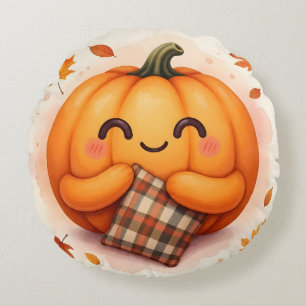 Pumpkin Hug-a-Pillow Cute Autumn Throw Pillow