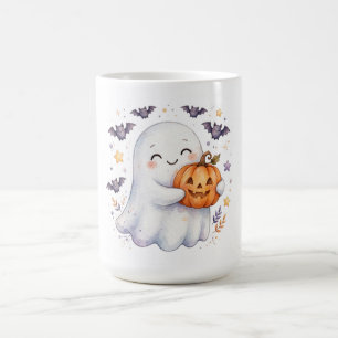 Pumpkin Hug Ghost Cute Halloween Coffee Mug