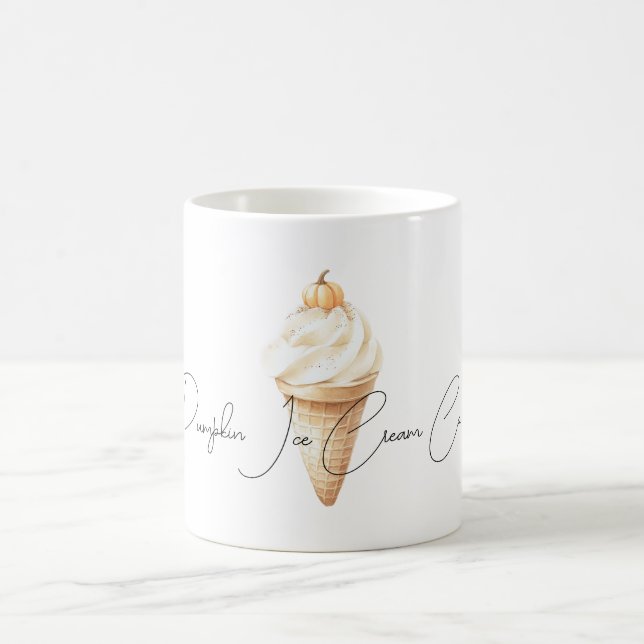 Pumpkin Ice Cream Cone Coffee Mug (Center)