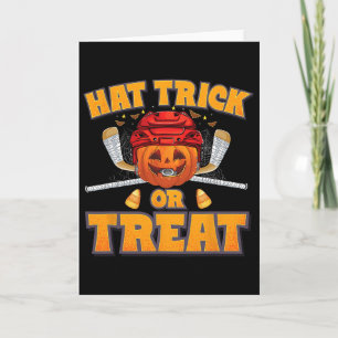 Pumpkin Ice Hockey Player Halloween Costume Men Bo Card