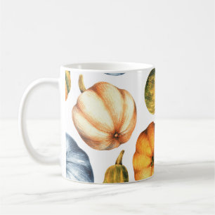 Pumpkin Illustration: Seamless Watercolor Pattern Coffee Mug