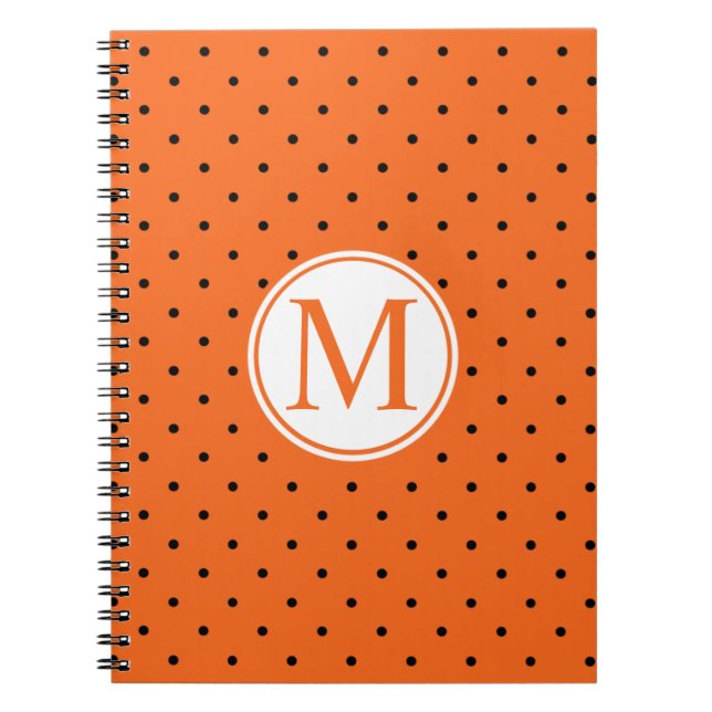 Pumpkin Inspired Halloween Monogram | Guestbook Notebook (Front)