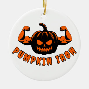 Pumpkin Iron  Ceramic Ornament