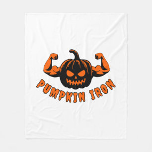 Pumpkin Iron Fleece Blanket