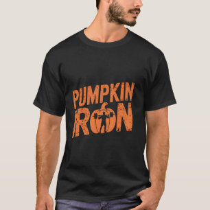 Pumpkin Iron Halloween Gym Workout Great Halloween T-Shirt