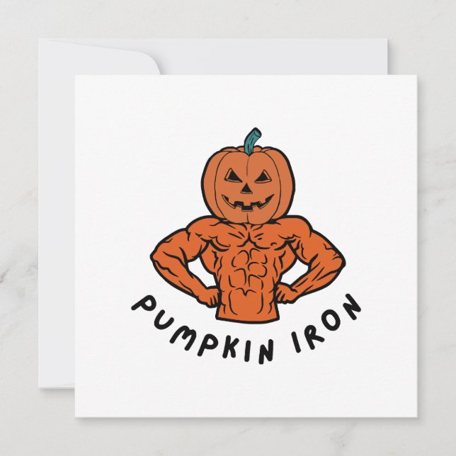 Pumpkin Iron  Invitation (Front)
