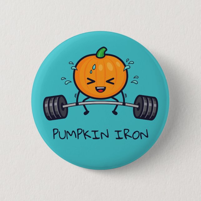 Pumpkin Iron Pun 6 Cm Round Badge (Front)