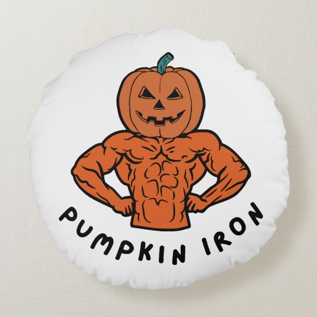 Pumpkin Iron  Round Cushion (Back)
