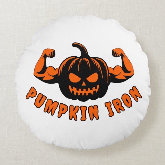 Pumpkin Iron  Round Cushion (Front)