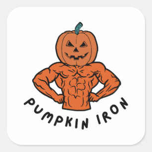 Pumpkin Iron Square Sticker
