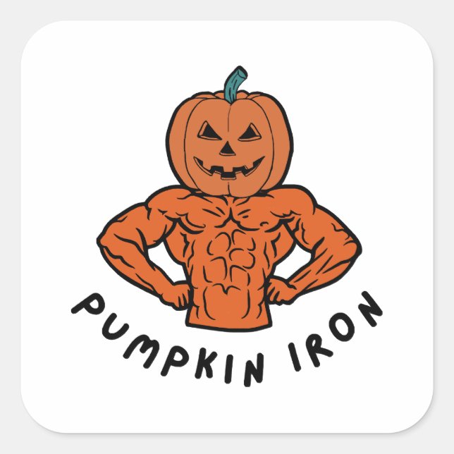 Pumpkin Iron  Square Sticker (Front)