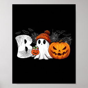 Pumpkin Jack O Lantern Ghost Boo Halloween Costume Poster