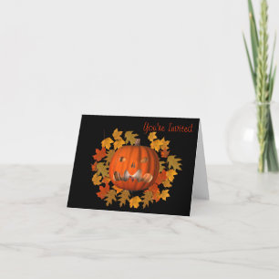 Pumpkin Jack O Lantern Halloween Party Invitation