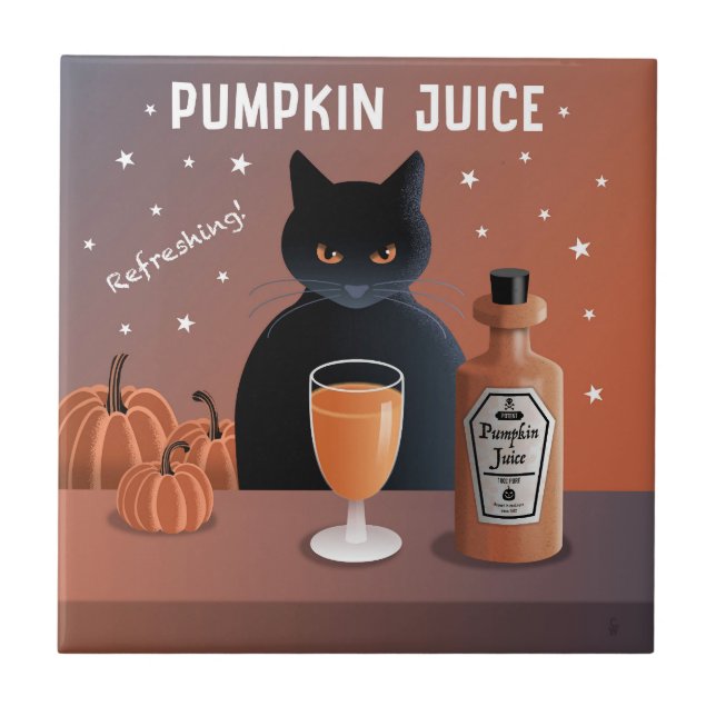 Pumpkin Juice Ceramic Tile (Front)