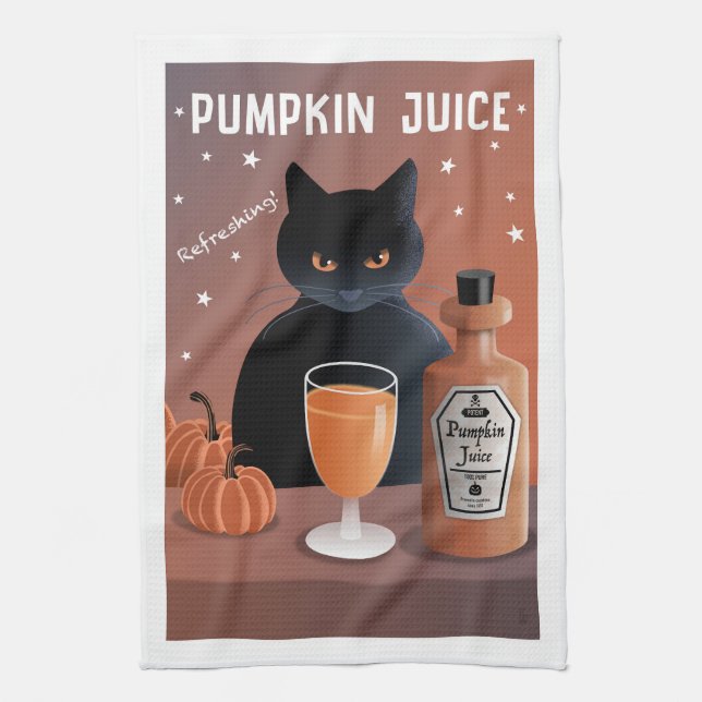 Pumpkin Juice Tea Towel (Vertical)