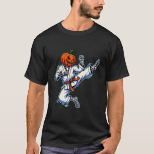 Pumpkin Karate Halloween Martial Arts Costume Funn T-Shirt
