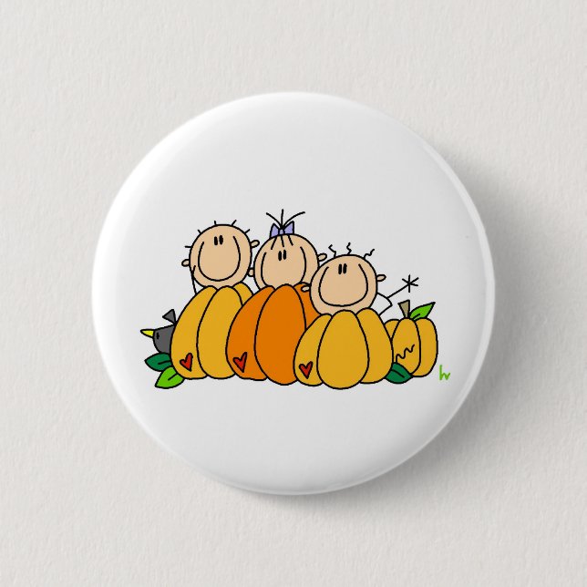 Pumpkin Kids 6 Cm Round Badge (Front)