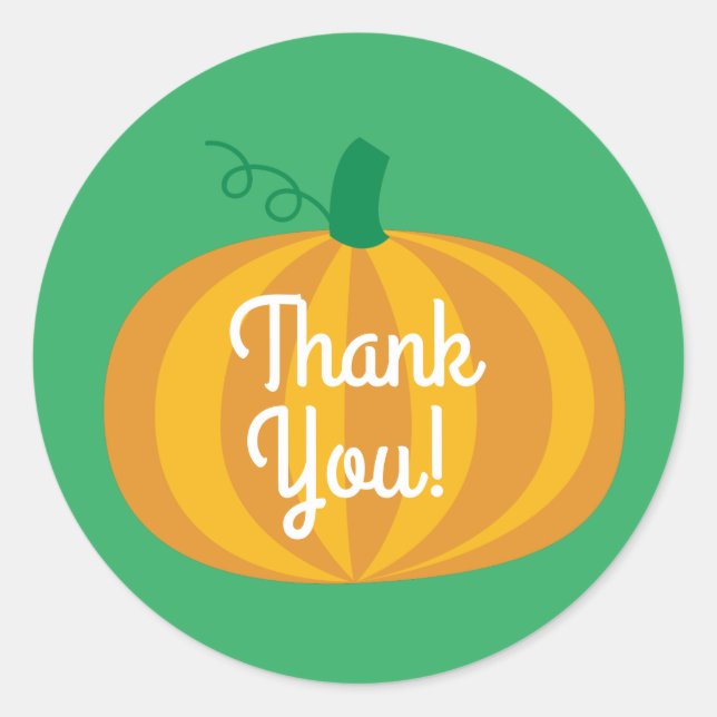 Pumpkin Kids Birthday Party Classic Round Sticker (Front)