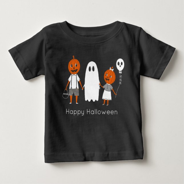 Pumpkin Kids Halloween Baby T-Shirt (Front)