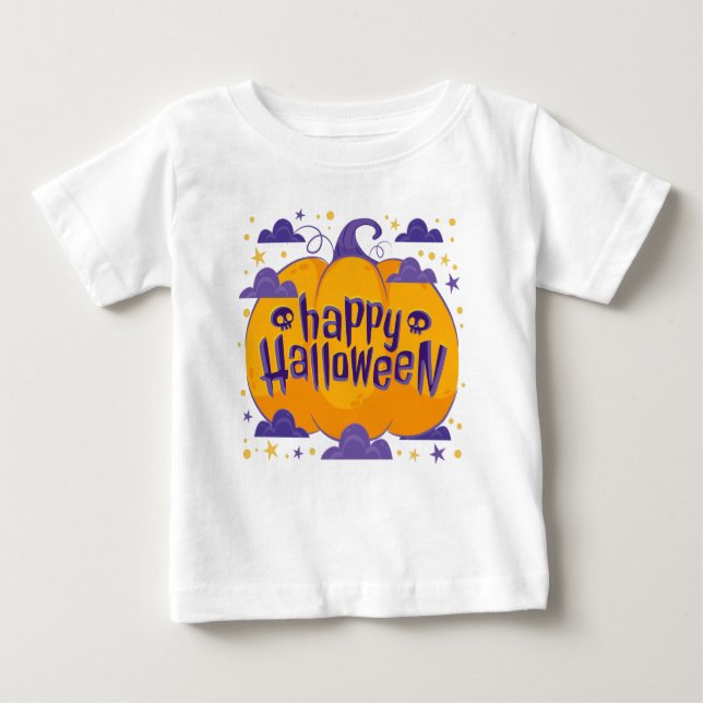 Pumpkin Kids Happy Halloween  Baby T-Shirt (Front)