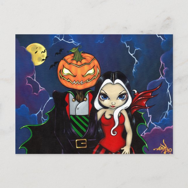 "Pumpkin King's Night Out" Postcard (Front)