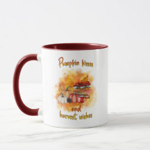 Pumpkin Kisses and Harvest Wishes 11oz Mug 