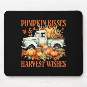 Pumpkin Kisses And Harvest Wishes Farm Truck Thank Mouse Pad