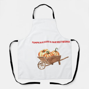 Pumpkin Kisses & Harvest Wishes Oversized T-Shirt. Apron