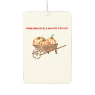 Pumpkin Kisses & Harvest Wishes Oversized T-Shirt. Car Air Freshener