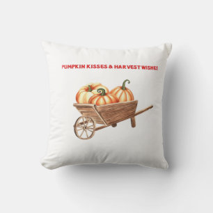 Pumpkin Kisses & Harvest Wishes Oversized T-Shirt. Cushion