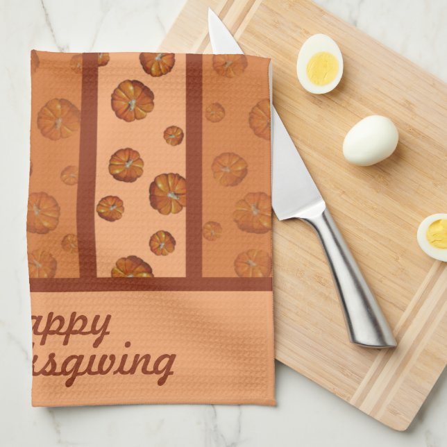 Pumpkin Kitchen Towels (Quarter Fold)