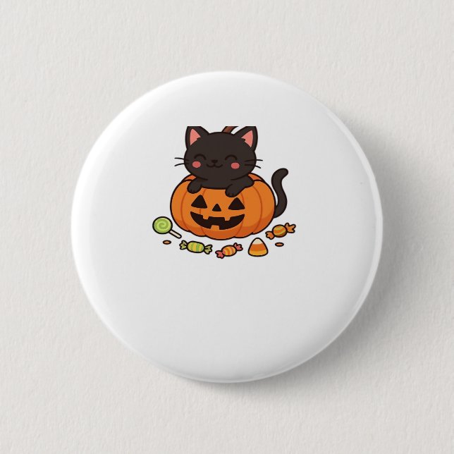 Pumpkin Kitty Parade Essential T-Shirt 6 Cm Round Badge (Front)