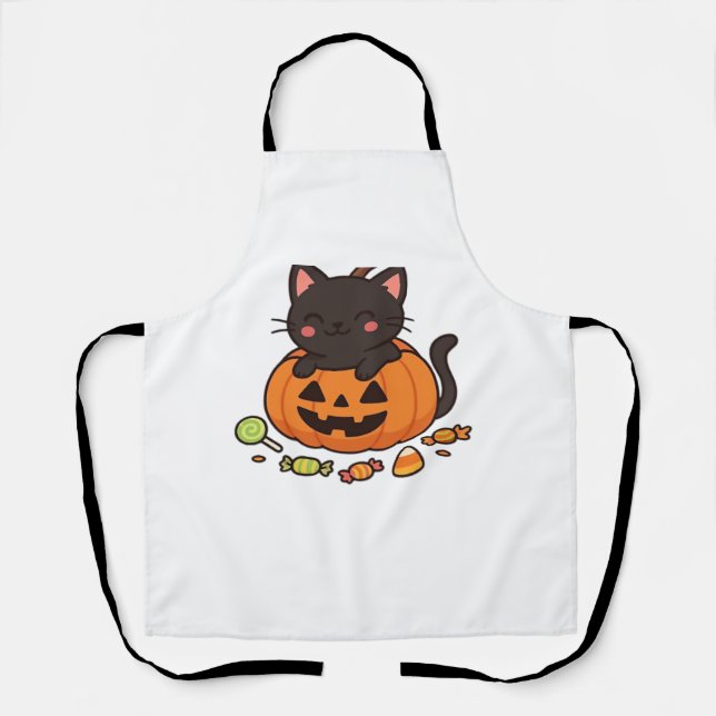 Pumpkin Kitty Parade Essential T-Shirt Apron (Front)
