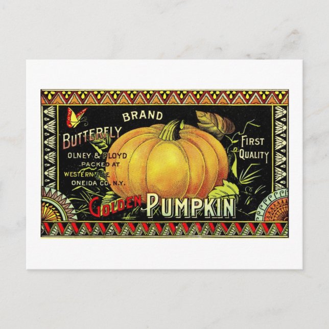 pumpkin label postcard (Front)