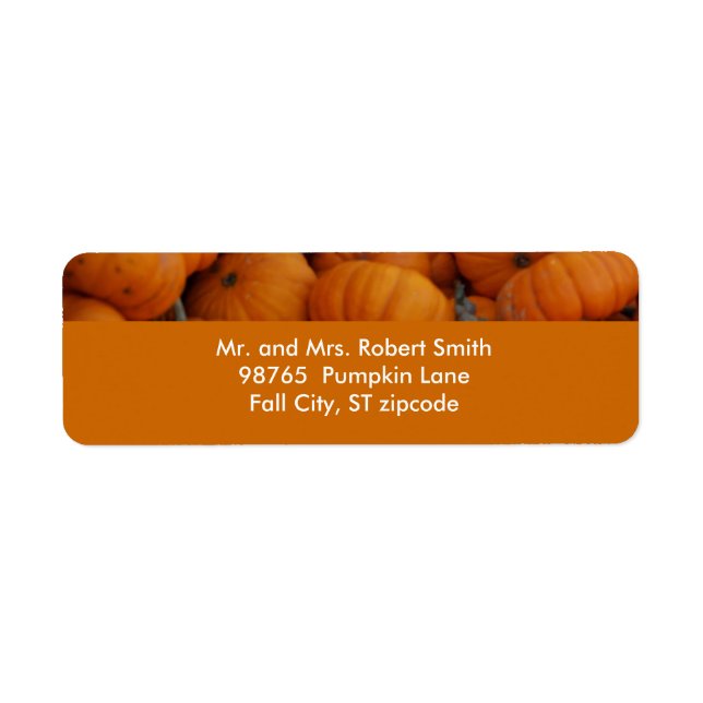 Pumpkin Label Return Address Label (Front)