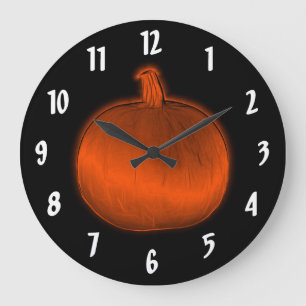 Pumpkin Large Clock