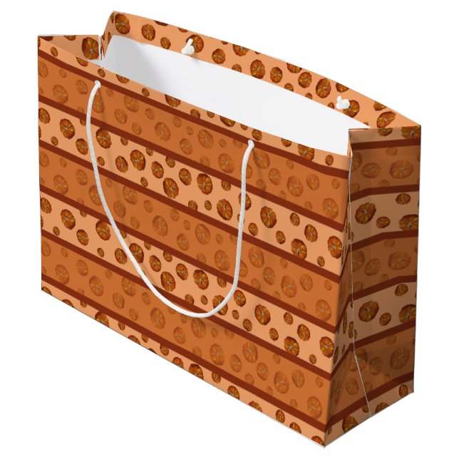 Pumpkin Large Gift Bags (Back Angled)
