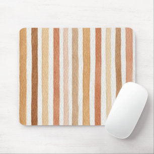 Pumpkin Latte Blush Stripes Mouse Pad